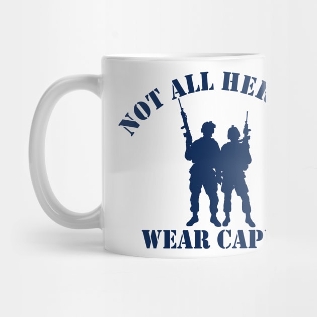 Not All Heroes Wear Capes (navy) by Pixhunter